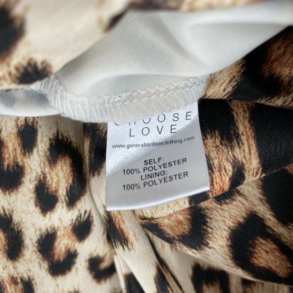 Generation Love Shorts XL Womens Leopard Print Side Pockets Mid Rise Brown - Picture 7 of 7